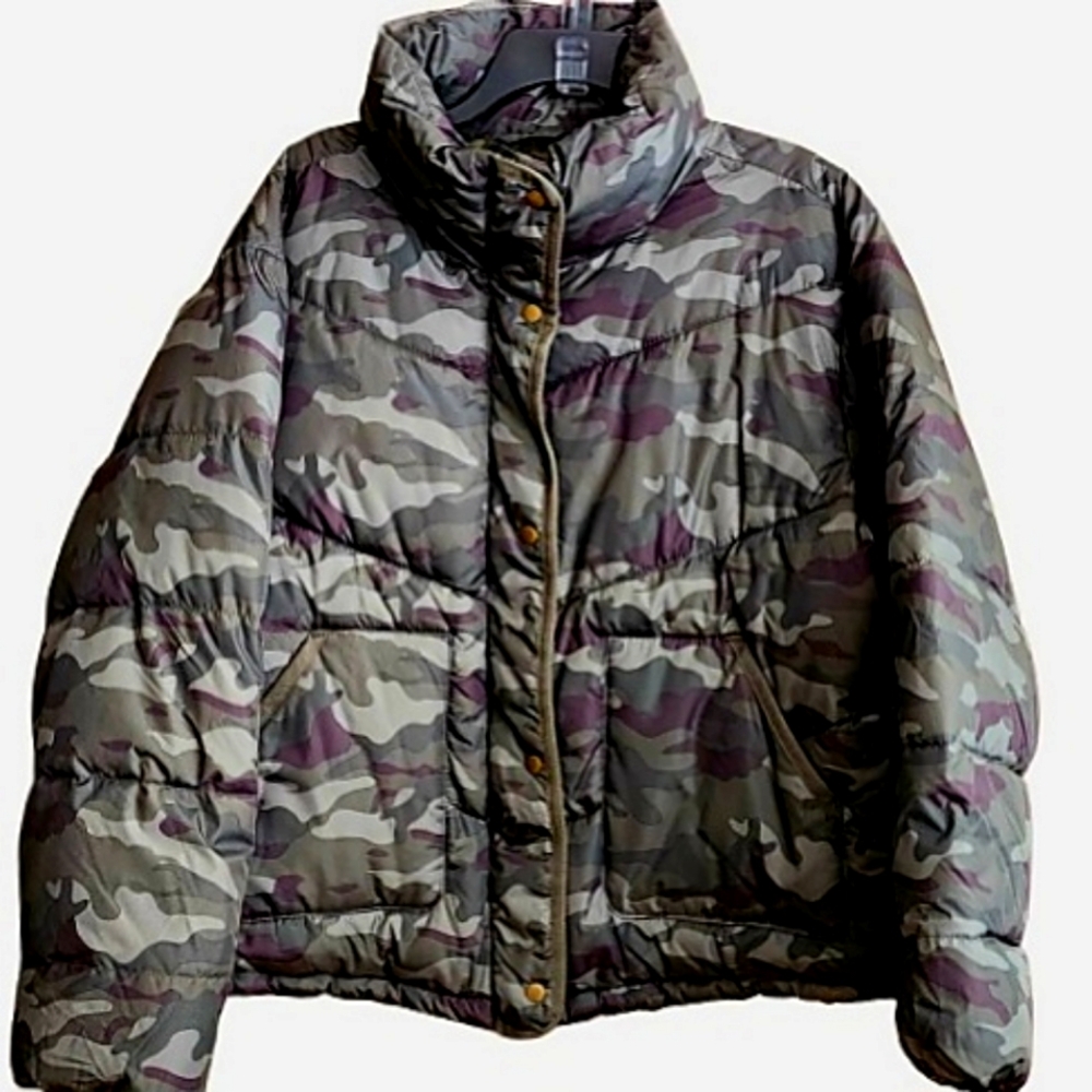 Camouflage Puffer Jacket L